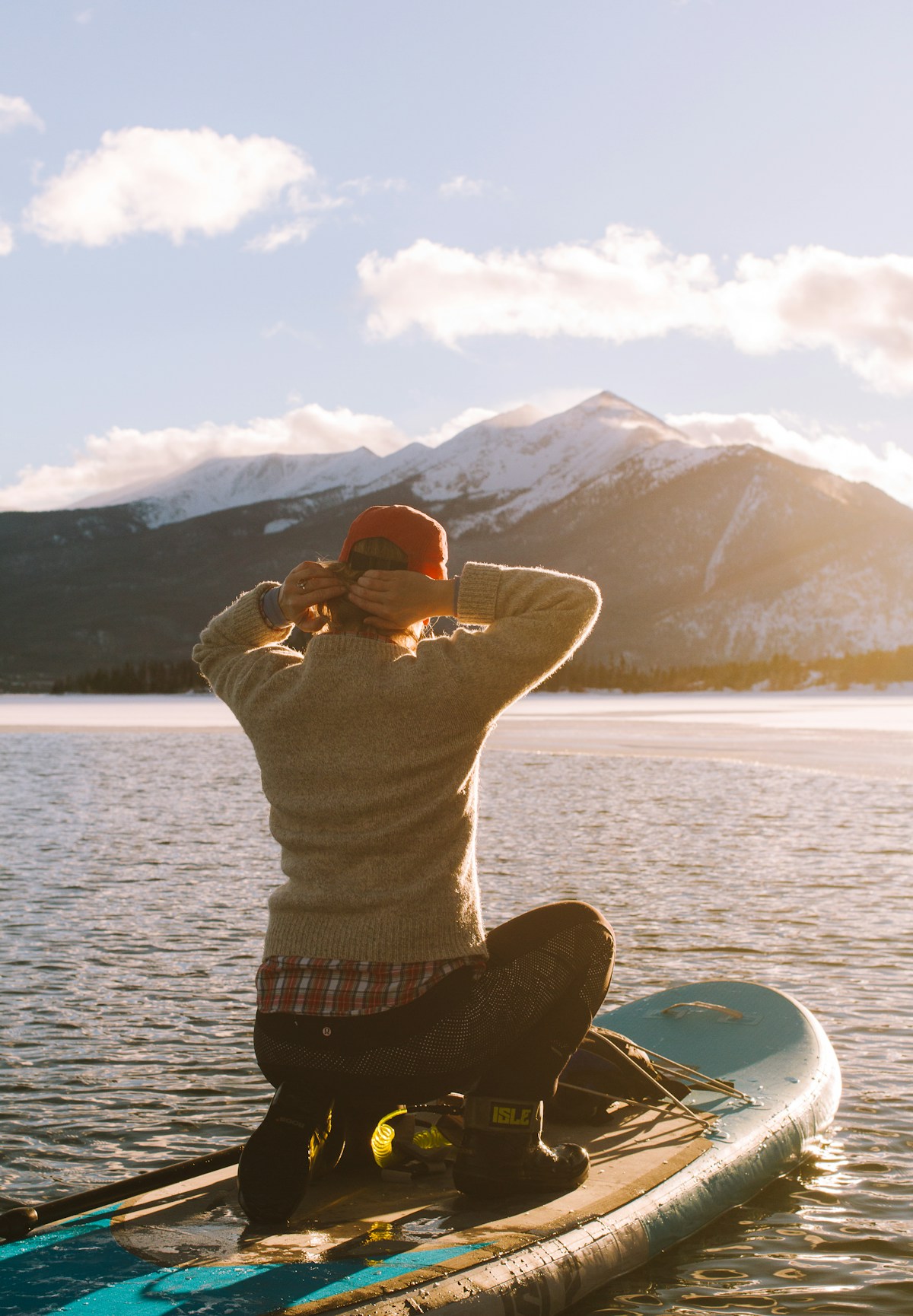 Lake paddle boarding