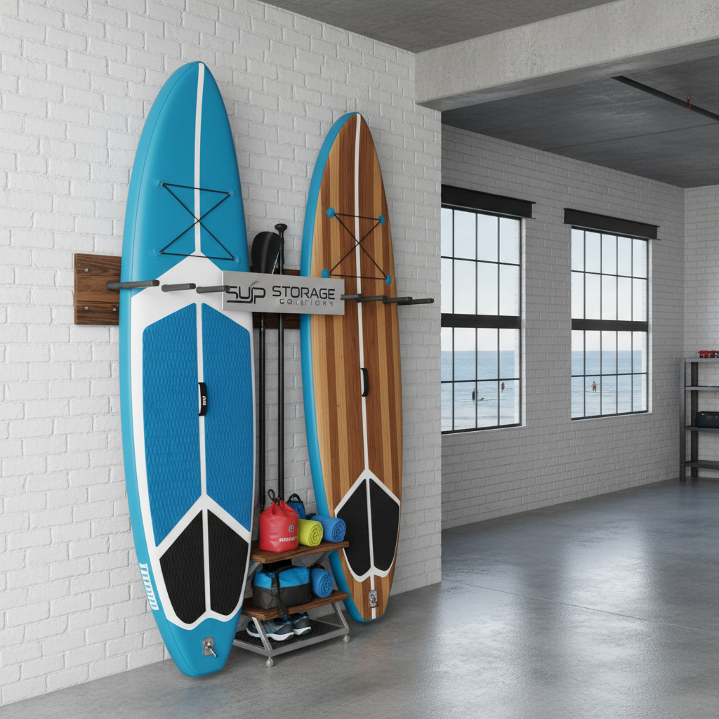 Sup Rail Mount Storage Rack SUP Storage Solutions - Wall Mounts, Racks, and Garage Ideas - SUP Spots