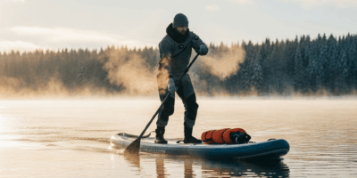 Professional photograph related to: Winter Paddleboarding — How to Stay Safe and Train All Year in C